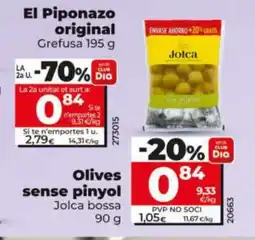 Dia JOLCA Olives sense pinyol oferta