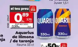 Dia AQUARIUS de llimona / de taronja oferta