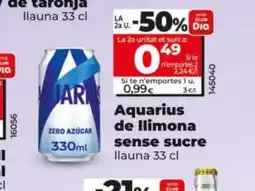 Dia AQUARIUS de llimona sense sucre llauna oferta