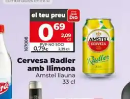 Dia AMSTEL Cervesa Radler amb llimona oferta