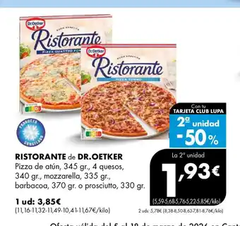 RISTORANTE de DR. OETKER Pizza de atún