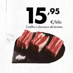 Supermercados Lupa Costilla o churrasco de ternera oferta