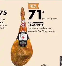 Supermercados Lupa LA ANTIGUA JAMONERÍA Jamón serrano Reserva, oferta