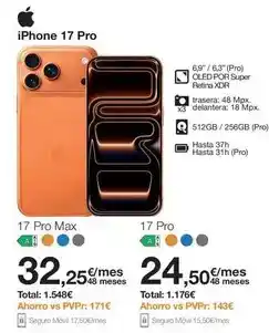 Orange Total - iphone 17 pro oferta