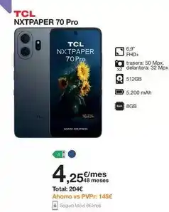 Orange Tcl - nxtpaper 70 pro oferta