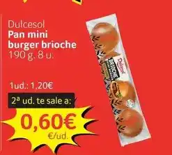 GM Cash & Carry Dulcesol - pan mini burger brioche oferta