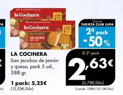 Supermercados Lupa LA COCINERA San jacobos de jamón y queso oferta