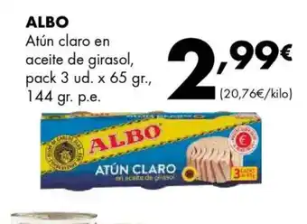 Supermercados Lupa ALBO Atún claro en aceite de girasol oferta