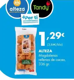 Supermercados Lupa ALTEZA Magdalenas rellenas de cacao oferta