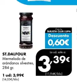 Supermercados Lupa ST.DALFOUR Mermelada de arándanos silvestres oferta