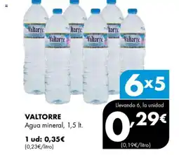 Supermercados Lupa VALTORRE Agua mineral oferta