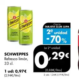 Supermercados Lupa SCHWEPPES Refresco limón oferta