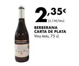 Supermercados Lupa BERBERANA CARTA DE PLATA Vino tinto oferta