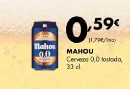 Supermercados Lupa MAHOU Cerveza 0,0 tostada oferta