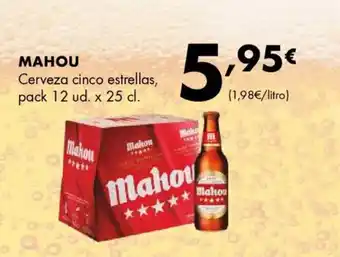 Supermercados Lupa MAHOU Cerveza cinco estrellas oferta
