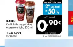 Supermercados Lupa KAIKU Caffè Latte cappuccino, espresso o light oferta