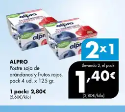 Supermercados Lupa ALPRO Postre soja de arándanos y frutos rojos oferta