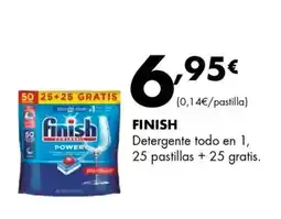 Supermercados Lupa FINISH Detergente todo en 1 oferta