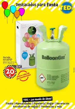 TEDi Gas helio para globos oferta