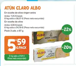 AhorraMas ALBO Atún claro oferta