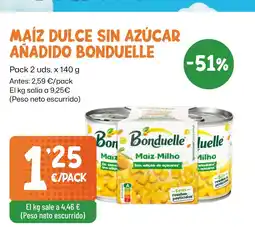 AhorraMas BONDUELLE Maíz dulce sin azúcar añadido oferta