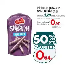 Condis SNACK'IN CAMPOFRÍO Mini fuets oferta