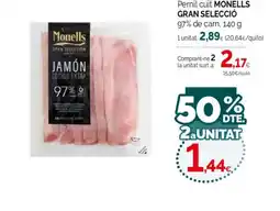 Condis MONELLS GRAN SELECCIÓ Pernil cuit 97% de carn oferta