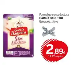 Condis GARCÍA BAQUERO Formatge sense lactosa oferta