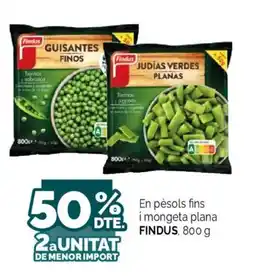 Condis FINDUS En pèsols fins i mongeta plana oferta