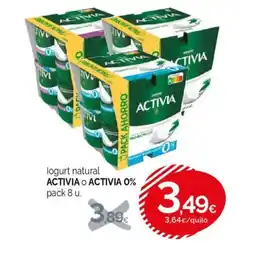 Condis ACTIVIA O ACTIVIA 0% iogurt natural oferta