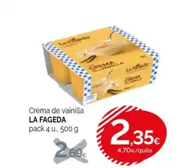 Condis LA FAGEDA Crema de vainilla oferta