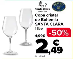 Carrefour SANTA CLARA Copa cristal de Bohemia oferta