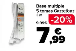 Carrefour Base multiple 5 tomas Carrefour oferta