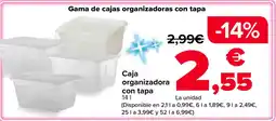 Carrefour Caja organizadora con tapa oferta