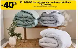 Carrefour En todos los edredones y rellenos nórdicos tex home. oferta