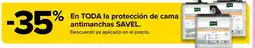Carrefour SAVEL En toda la protección de cama antimanchas oferta