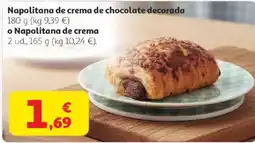 Alcampo Napolitana de crema de chocolate decorada o Napolitana de crema oferta