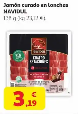 Alcampo NAVIDUL Jamón curado en lonchas oferta
