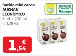 Alcampo AUCHAN Batido mini cacao económico oferta