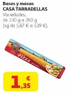 Alcampo CASA TARRADELLAS Bases y masas oferta