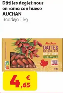 Alcampo AUCHAN Dátiles deglet nour en rama con hueso oferta