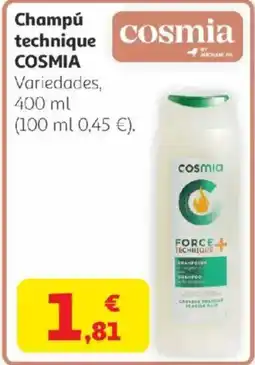 Alcampo COSMIA Champú technique oferta