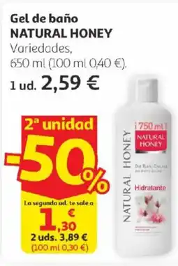 Alcampo NATURAL HONEY Gel de baño oferta