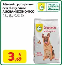 Alcampo AUCHAN Alimento para perros cereales y carne económico oferta