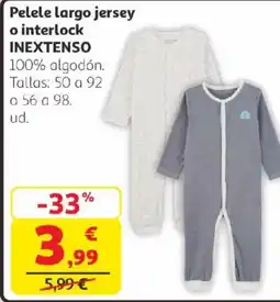 Alcampo INEXTENSO Pelele largo jersey o interlock oferta
