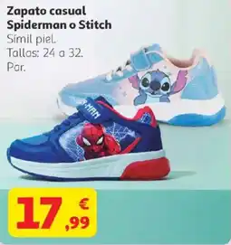 Alcampo Zapato casual Spiderman o Stitch oferta