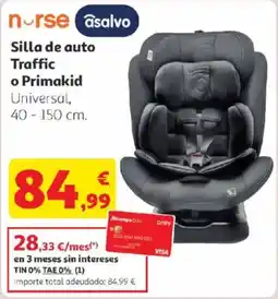 Alcampo Silla de auto Traffic o Primakid oferta