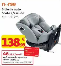 Alcampo NURSE Silla de auto Scala c/escudo oferta