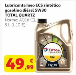 Alcampo TOTAL QUARTZ Lubricante Ineo ECS sintético gasolina diésel 5W30 oferta