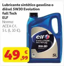 Alcampo ELF Lubricante sintético gasolina o diésel 5W30 Evolution full Tech oferta